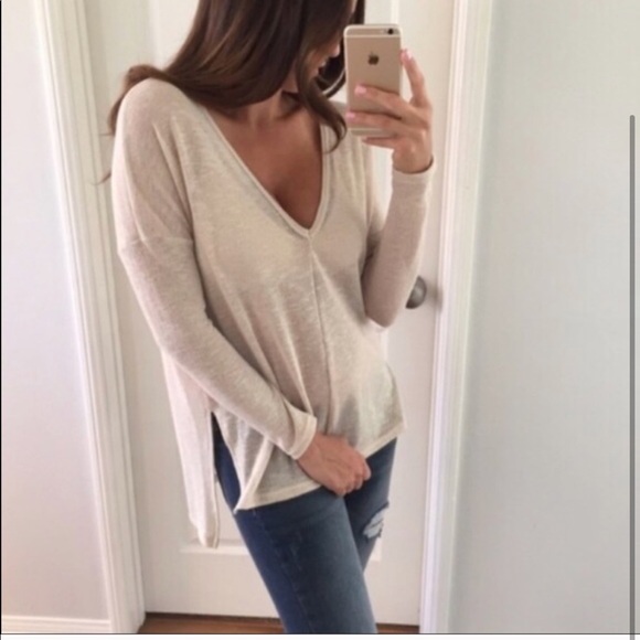 Wheat Color Open Knit Top - Picture 2 of 5